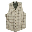 ANATOMICA Aig~J tX SAGAN VEST - COTTON PLAID Rbg`FbNTKxXg S BEIGE W neBO gbvXyÁzyANATOMICAz