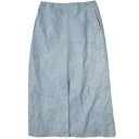 Demi-Luxe BEAMS デミルクス ビームス 19AW 日本製 エコスエードスカート 68-27-0456-126 38 ブルー スリット ロング Aライン ボトムス【中古】【Demi-Luxe BEAMS】(4)