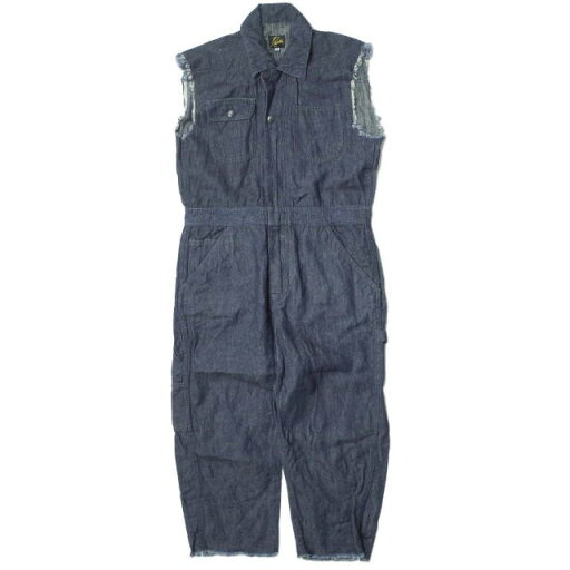 Needles ニードルス 日本製 カットオフデニムオールインワン 2 Indigo ジャンプスーツ ノースリーブ ツナギ【中古】【Needles】 Needles ニードルス 日本製 カットオフデニムオールインワン 2 Indigo ジャンプスーツ ノースリーブ ツナギ【中古】【Needles】
