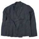 ANATOMICA アナトミカ フランス製 AEROMECANO - LINEN アエロメカノ リネンノーカラーダブルジャケット 2 NAVY ワーク アウター【中古】【ANATOMICA】 1