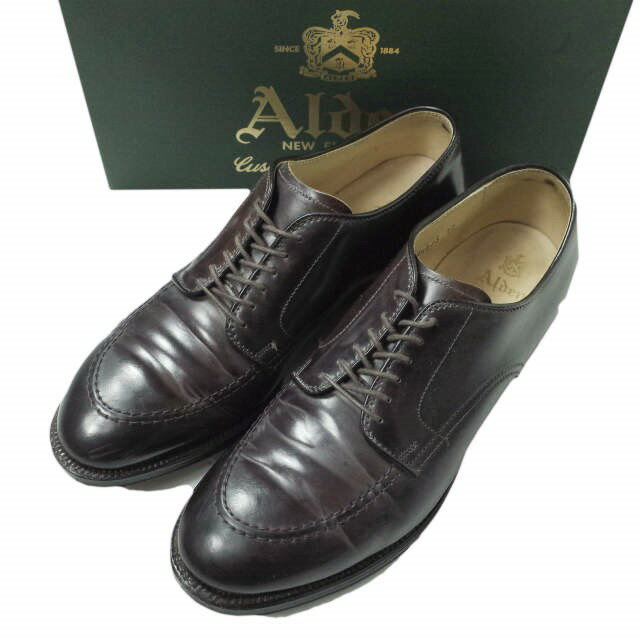 ALDEN x ETS.MATERIAUX オールデン マテリオ 別注 アメリカ製 Cordovan U-Tip Shoes コードバンUチップシューズ 5918 US8.5D(26.5cm) Dark Burgundy 革靴 モディファイドラスト シューズ【中古】【ALDEN × ETS.MATERIAUX】