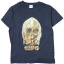 ROACH ローチ アメリカ製 ヴィンテージ STAR WARS C-3PO Tシャツ KID'S L ネイビー 半袖 MADE IN USA ロボット トップス【中古】【ROACH】