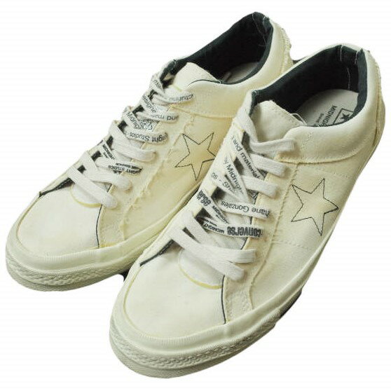 CONVERSE x Midnight Studios コンバース ミッドナイトスタジオ 別注 One Star Ox Low Top ワンスター 162124C US9.5(28cm) Cream キャンバス スニーカー シューズ【中古】【CONVERSE × Midnight Studios】