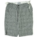 KENNETH FIELD ケネスフィールド 日本製 TURN UP SHORTS - GLEN CHECK グレンチェック ターンナップショーツ S グレー ショートパンツ サイドコード ボトムス【中古】【KENNETH FIELD】