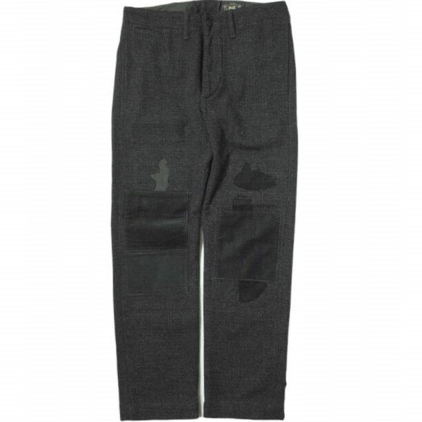 RRL ダブルアールエル REPAIR OFFICERS WOOL TROUSER リメイクオフィサーズウールトラウザー 782840647001 29 ダークグレー Double RL ボタンフライ パンツ ボトムス