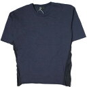 kolor カラー 日本製 キュプラドッキング ヘビーウェイトカットオフTシャツ 12SCM-T21207 1 NAVY 半袖 再構築 トップス【新古品】【中古】【kolor】