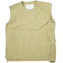 CAMIEL FORTGENS カミエル フォートヘンス TRAINING KIT WATERPROOF COTTON オーバーサイズクルーネックベスト P/N...
