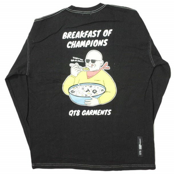 USED SELECT SHOP LoopŷԾŹ㤨QT8 GARMENTS 塼ƥȥ BREAKFAST OF CHAMPIONS L/S T-SHIRT إӡȥ󥰥꡼T 09AM M ֥å Ĺµ ȥåץšۡQT8 GARMENTSۡפβǤʤ1,995ߤˤʤޤ