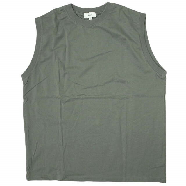 HYKE ハイク 22SS 日本製 SLEEVELESS TEE/BIG FIT スリーブレスビッグTシャツ 221-12292 1 GRAY ノースリーブ オーバーサイズ プルオーバー トップス