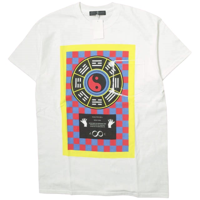 DEAD FEELINGS デッドフィーリングス アメリカ製 S/S Pocket Tee - Bagua プリントポケットTシャツ L WHITE 半袖 ネペンテス トップス【新古品】【中古】【DEAD FEELINGS】