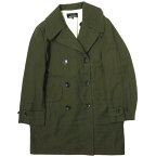 tricot COMME des GARCONS トリココムデギャルソン 21AW 日本製 ウールコットンギャバジン トレンチコート TH-C008 M OLIVE Pコート アウター【中古】【tricot COMME des GARCONS】