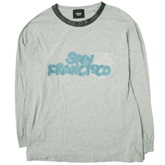 TODAY edition x Charcoal TOKYO トゥデイエディション チャコール トーキョー 別注 Today Ringer L/S San Francisco Tee リンガーロングスリーブTシャツ L GREY 長袖 トップス