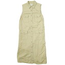 FWK by ENGINEERED GARMENTS エフダブリューケー エンジニアードガーメンツ アメリカ製 Classic Shirt Dress コットンヘリンボーン ノースリーブシャツワンピース 1 ベージュ トップス【中古】【FWK by ENGINEERED GARMENTS】