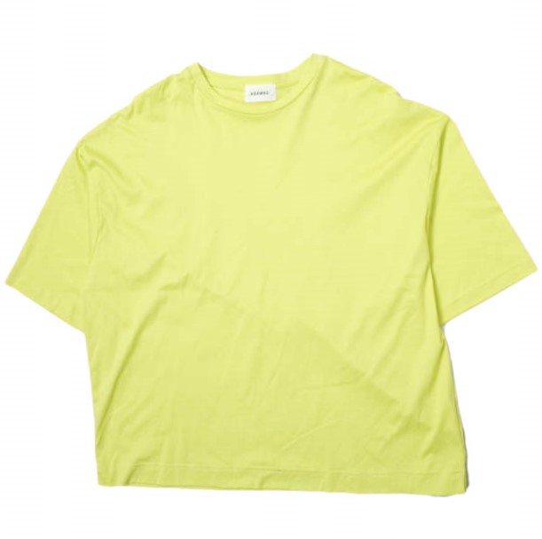 ADAWAS アダワス 23SS 日本製 OVERSIZED T-SHIRT オーバーサイズTシャツ ADWS-208-35 Free LIME 半袖 トップス