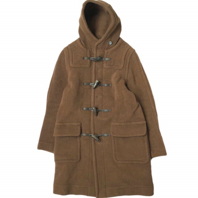 INVERTERE インバーティア イギリス製 NEWTON ABBOT DUFFLE COAT ヘリンボーンウール ダッフルコート N.ABBOT-L15F 32 ブラウン JOSHUA ELLIS ロング アウター