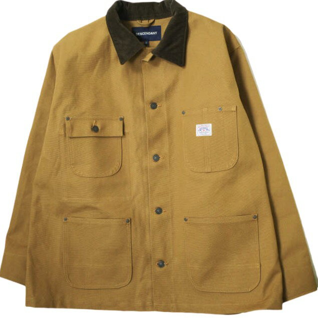 DESCENDANT ディセンダント 20AW 日本製 MFG CHORE JACKET コットンキャンバス チョアジャケット 3 ベージュ カバーオール ワークジャケット WTAPS TET アウター【中古】【DESCENDANT】