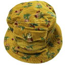 Engineered Garments エンジニアードガーメンツ アメリカ製 ネペンテス25周年記念 Bucket Hat - Corduroy Floral Print コーデュロイフローラルプリント バケットハット M(内周約60cm) マスタード 帽子【中古】【Engineered Garments】