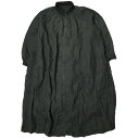 nest Robe ネストローブ 日本製 リネンギャザーワンピース 01173-1070 Free チャコールグレー 長袖 ロング シャツ ドレス トップス【中古】【nest Robe】