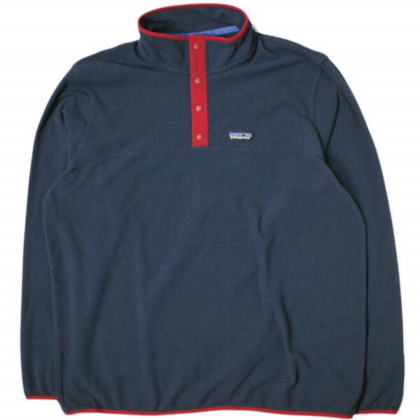 PATAGONIA パタゴニア 21SS MICRO D SNAP-T FLEECE PULLOVER メンズ マイクロD スナップT プルオーバー 26165 XL NNCR NEW NAVY W/CLASSIC RED フリース アウター【中古】【PATAGONIA】