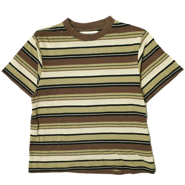 樂天商城 - BEAMS BOY ビームスボーイ 21SS マルチボーダークルーネックショートスリーブTシャツ 13-04-0868-454 ONE SIZE ブラウン 半袖 トップス【中古】【BEAMS BOY】