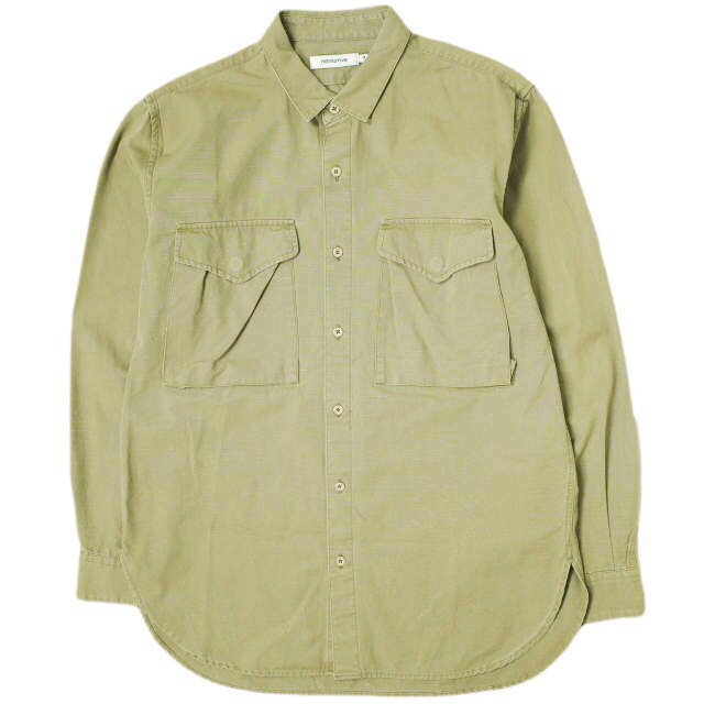 nonnative ノンネイティブ 19SS 日本製 HUNTER LONG SHIRT COTTON RIPSTOP ハンターロングシャツ コットンリップストップ NN-S3513 2 BEIGE 長袖 トップス【中古】【nonnative】