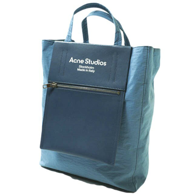 Acne Studios アクネストゥディオズ イタリア製 ペイパリーナイロン トートバッグ ミディアム PAPERY RECYCLED NYLON TOTE BAG FN-UX-BAGS000098 POWDER BLUE/BLUE 2WAY ショルダー カバン【新古品】【中古】【Acne Studios】のサムネイル