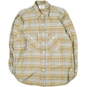 Unlikely アンライクリー 23AW 日本製 Elbow Patch Flannel Work Shirts エルボーパッチフランネルワークシャツ U23F-11-0002 M BEIGE PLAID 長袖 チェック トップス