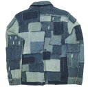 RRL ダブルアールエル パッチワークコットンワークシャツセーター MNRRSWE16820125 XL Indigo Double RL ニット ジャケット 定価259,600円 トップス【新古品】【中古】【RRL】