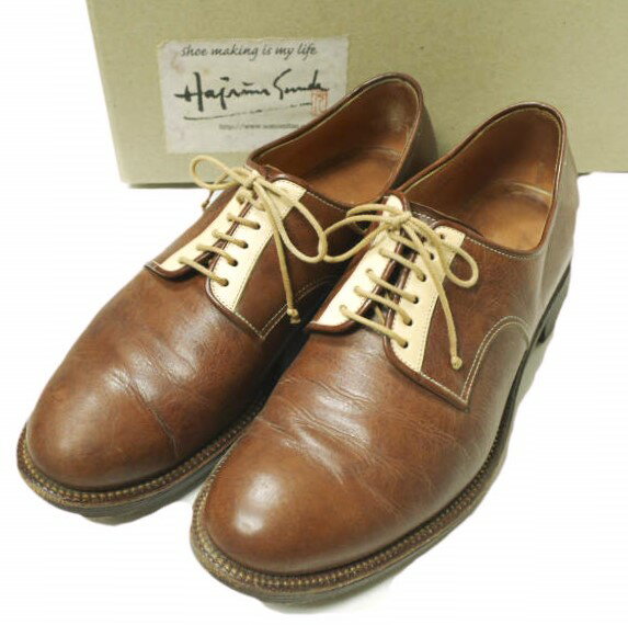 SONOMITSU そのみつ Blucher Plain Toe Cordovan コートバンプレーントゥシューズ S900-14M 24 1/2 Brown × Natural 革靴 定価96,800円 シューズ【中古】【SONOMITSU】