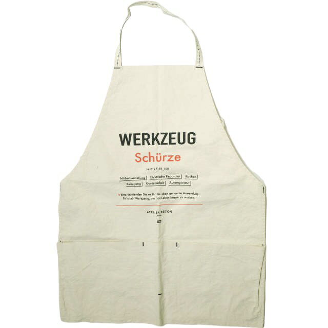 ATELIER BETON アトリエベトン 日本製 WERKZEUG WORK APRON 富士金梅帆布 ワークキャンバスエプロン ナチュラル【中古】【ATELIER BETON】のサムネイル