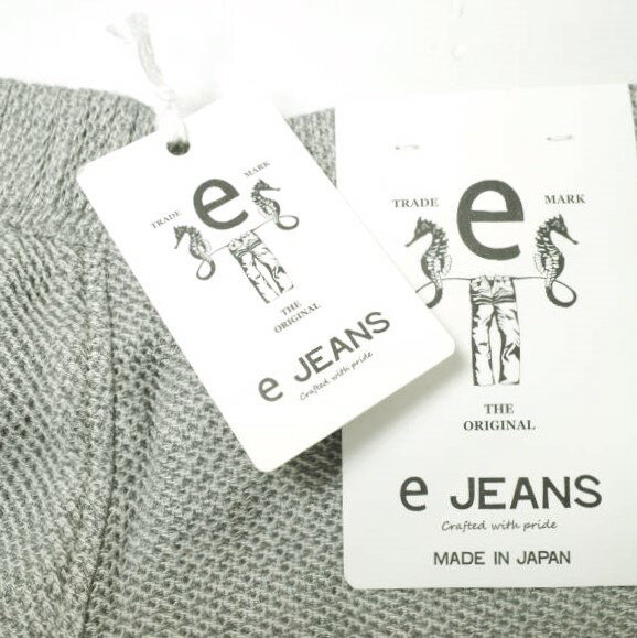 e JEANS イージーンズ 日本製 HONEYCOMB EASY PANTS 岡山児島 ハニカムコットン イージーパンツ e809-003 4 Gray 立体裁断 テーパード 定価31,900円 ボトムス【新古品】【中古】【e JEANS】