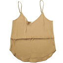 ELIN エリン 日本製 double satin camisole ダブルサテンキャミソール 11701-42-1112 38 TAN ノースリーブ タンクトップ トップス【新古品】【中古】【ELIN】