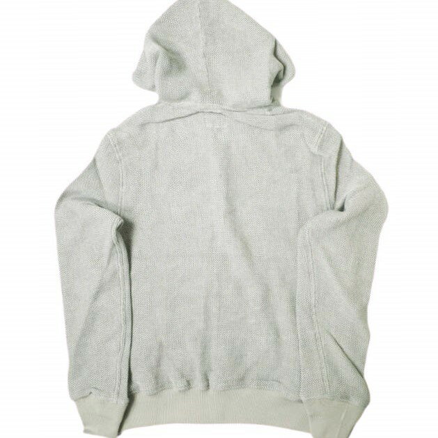 e JEANS イージーンズ 日本製 HONEYCOMB ZIP HOODIE 岡山児島 ハニカムコットン ジップパーカー e903-003 S Gray スウェット ダブルジップ 定価41,800円 トップス【新古品】【中古】【e JEANS】