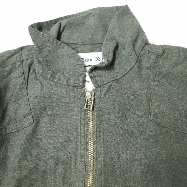 SEAN NISH ショーンニッシュ 日本製 ALL IN ONE ZIP シルクリネン ジャンプスーツ N24 1 グレー オールインワン ツナギ サロペット【中古】【SEAN NISH】