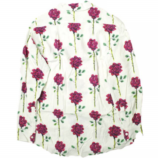 SASQUATCHfabrix. サスクワァッチファブリックス 22SS 日本製 ROSE BIG OPEN COLLAR SHIRT ローズビッグオープンカラーシャツ 22SS-SY9-006 M WHITE 長袖 開襟 トップス【新古品】【中古】【SASQUATCHfabrix.】