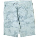e JEANS イージーンズ 日本製 SHORT HEAD 岡山児島 カモフラージュ 綿麻 デニムショーツ e-HP802 4 Blue Camo ジーンズ ショートパンツ ジップフライ 定価28,600円 ボトムス【新古品】【中古】【e JEANS】