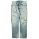 e JEANS イージーンズ 日本製 岡山児島 チェックリペアパッチ スリムセルビッチデニムパンツ e-805SV 1 D.INDIGO ボタンフライ ジーンズ 定価41,800円 ボトムス【新古品】【中古】【e JEANS】(4)