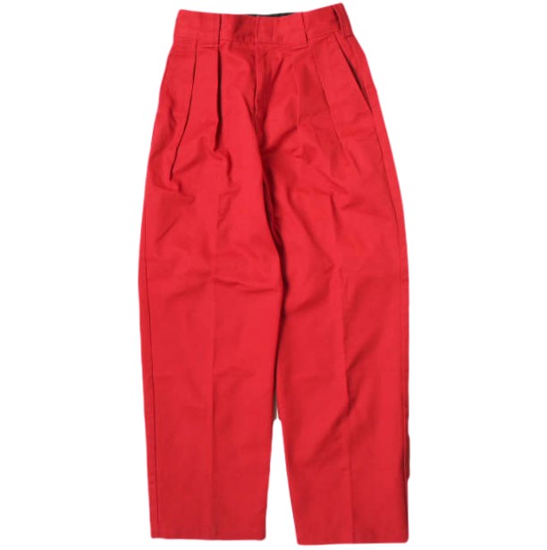 ROSE BUD x Dickies ローズバッド ディッキーズ 22SS 別注 タックパンツ 221W40RU01 S レッド T/C 2タック ボトムス【中古】【ROSE BUD × Dickies】