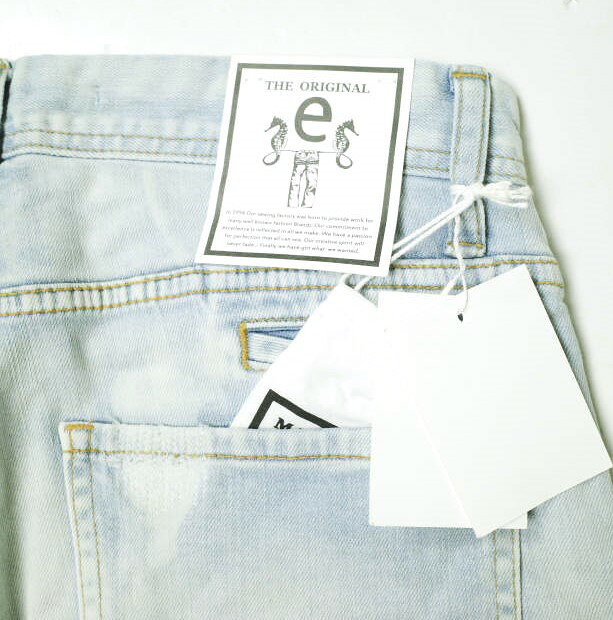 e JEANS イージーンズ 日本製 SEA HORSE BOY'S TAPERED 岡山児島 リペア加工 スト...