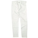 e JEANS イージーンズ 日本製 SLIM STRAIGHT 岡山児島 ダメージ&リペア加工 スキニーデニムパンツ 171100801 23inch WHITE ジップフライ スリム ジーンズ 定価34,100円 ボトムス【新古品】【中古】【e JEANS】