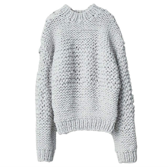 Rakuten - stein シュタイン 23AW 日本製 LILY YARN HAND KNIT LS リリヤーンハンドニット ST.716 S OFF GREY セーター 定価103,400円 トップス【新古品】【中古】【stein】