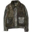 RRL ダブルアールエル 24AW GRIZZLY JACKET シアリングパネルドレザージャケット MNRROTW16020148 S Dark Brown ...