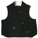 KAMIYA カミヤ 24AW 日本製 BORO Duck Vest ボロダックベスト G13VT025 M BLACK ジレ 襤褸 MYne MAISON M...