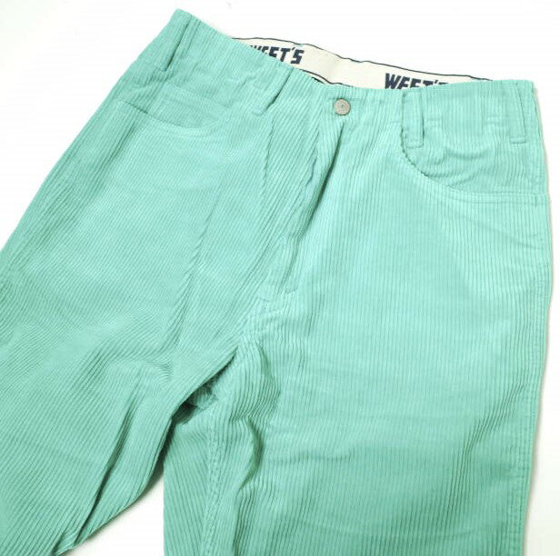 WESTOVERALLS ウエストオーバーオールズ 日本製 817F Corduroy Pants コーデュロイパンツ 19FWPT817 W28 エメラルドグリーン 太畝 ボトムス【中古】【WESTOVERALLS】