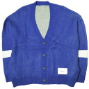 WHITELAND ホワイトランド 23AW WEB&DEPOT限定 SCHOOL LOGO CARDIGAN スクールロゴニットカーディガン Free ブルー...