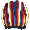 FANNI LEMMERMAYER ファンニレマメイヤー オーストリア製 ALPACA STRIPE CARDIGAN パール編み アルパカマルチストライプカー...
