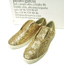 Pedro Garcia ペドロガルシア PEYTON グリッタースリッポン 39(25.5cm) GOLD 定価36,300円 スニーカー シューズ【新古品】...