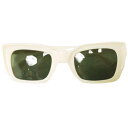 UNDERCOVER アンダーカバー 23AW 日本製 スクエアフレーム サングラス UC1C4E01 IVORY/DARK GREEN 定価60,500円 眼鏡 メガネ【新古品】【中古】【UNDERCOVER】