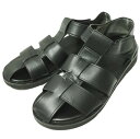 ADAM ET ROPE アダムエロペ 23SS サステナブル アップルレザーグルカサンダル GAA03060 23cm ブラック シューズ【中古】【ADAM ET ROPE】