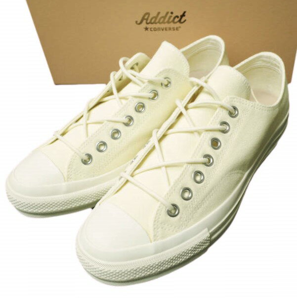 CONVERSE ADDICT コンバースアディクト CHUCK TAYLOR CANVAS OX チャックテイラー キャンバス オックス 1AD250 US8.5(27cm) OFF WHITE スニーカー シューズ【新古品】【中古】【CONVERSE ADDICT】